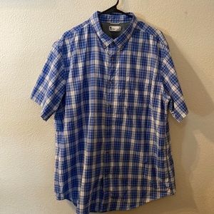 UB Tech plaid short sleeve button down size XL